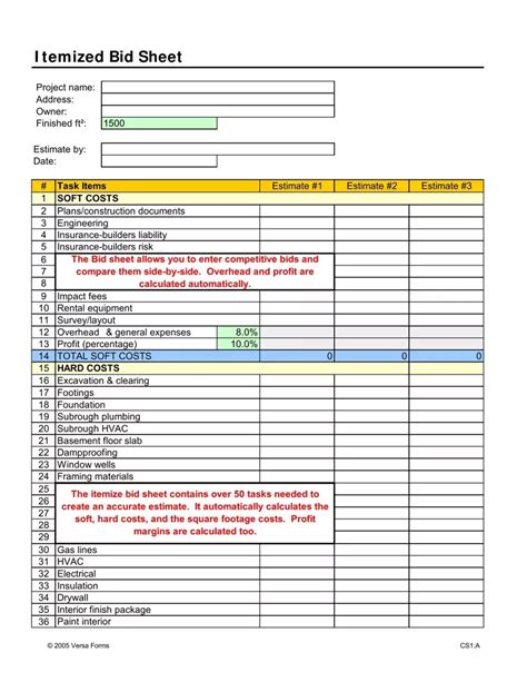 sheet metal bids|bid sheet pdf.